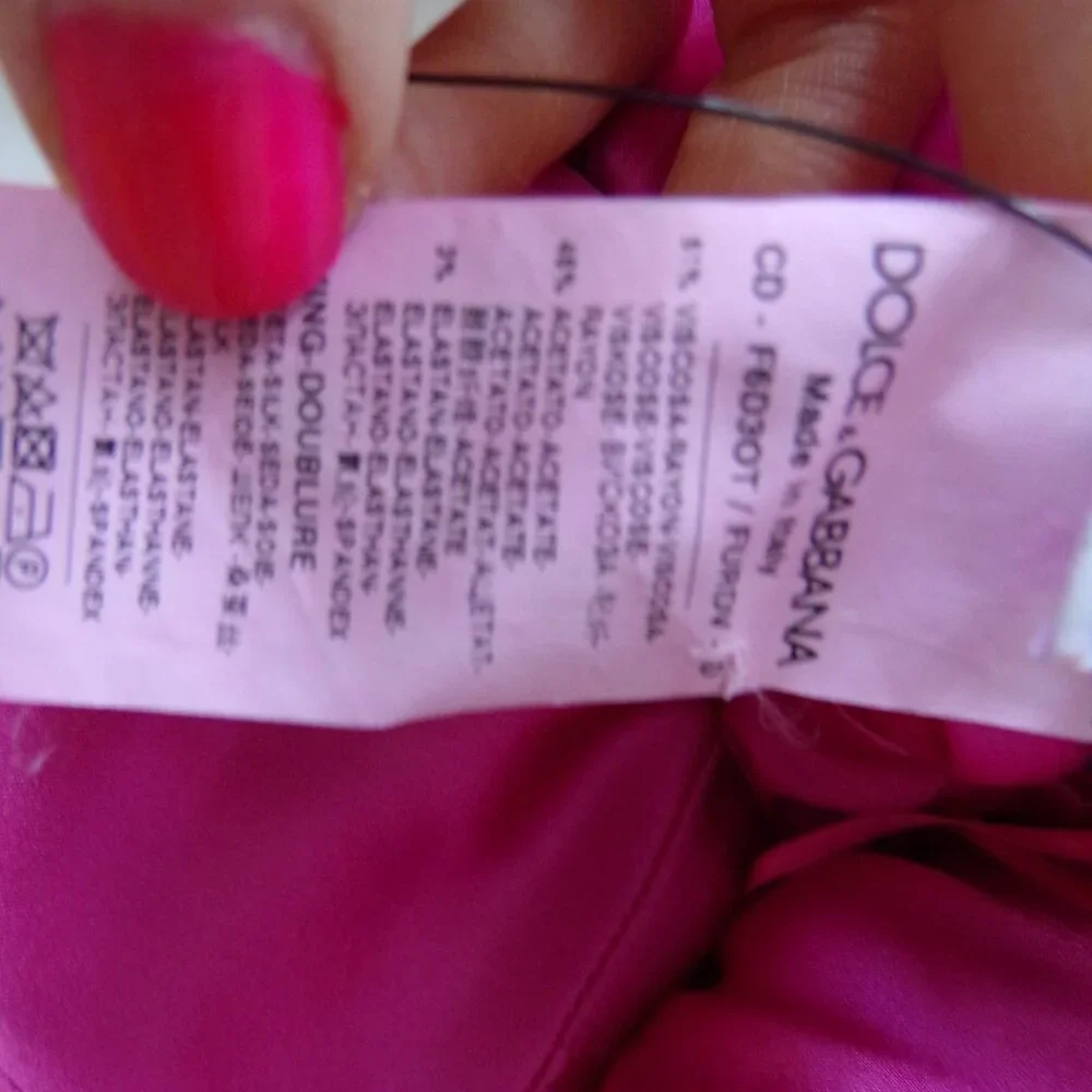 NWOT Dolce and Gabbana pink long sleeve barbie mini dress 40/S - Picture 9 of 12